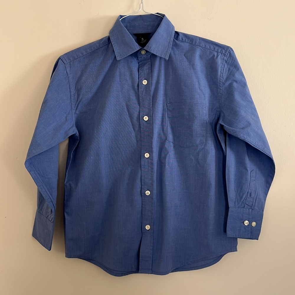 GAP KIDS Boy’s Blue Long Sleeve Button Down Oxford/Dress Shirt Size M(8)